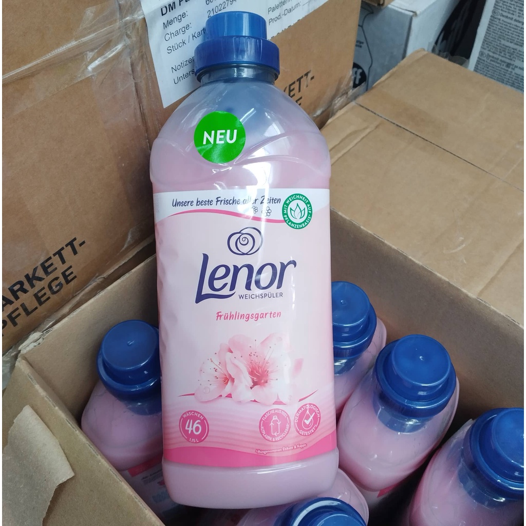 Lenor nước xả vải đậm đặc cao cấp thơm lâu tích hợp nước hoa siêu sang số 1 Châu Âu, chai dung tích 1.15L