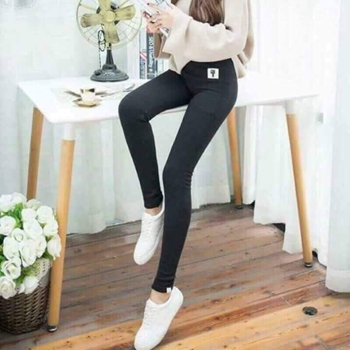 Quần nỉ lót lông_quần legging mùa đông siêu ấm lưng cạp cao giữ nhiệt leggin ôm bó vải dày dặn