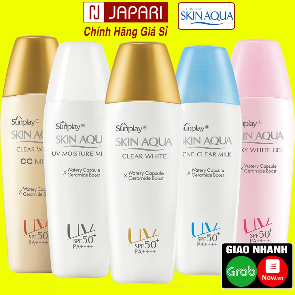 [CHÍNH HÃNG] Kem Chống Nắng Sunplay Skin Aqua Cho Da Mặt, Toàn Thân Kcn Sữa/Gel Nắp Vàng/xanh/hồng/trắng Mỹ Phẩm JAPARI | BigBuy360 - bigbuy360.vn