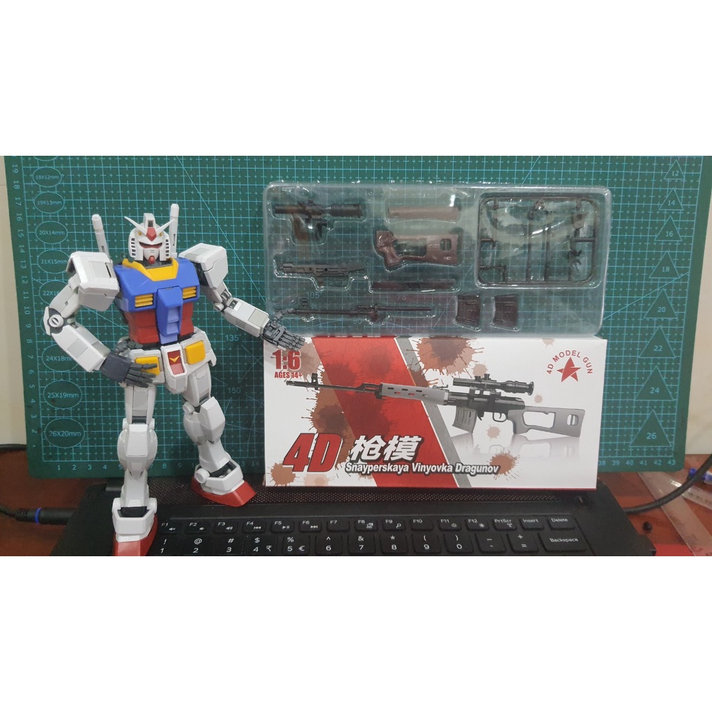Mô hình thu nhỏ tỷ lệ 1:6 Modern Weapon phù hợp cho MG 1/100, Figure 1/6
