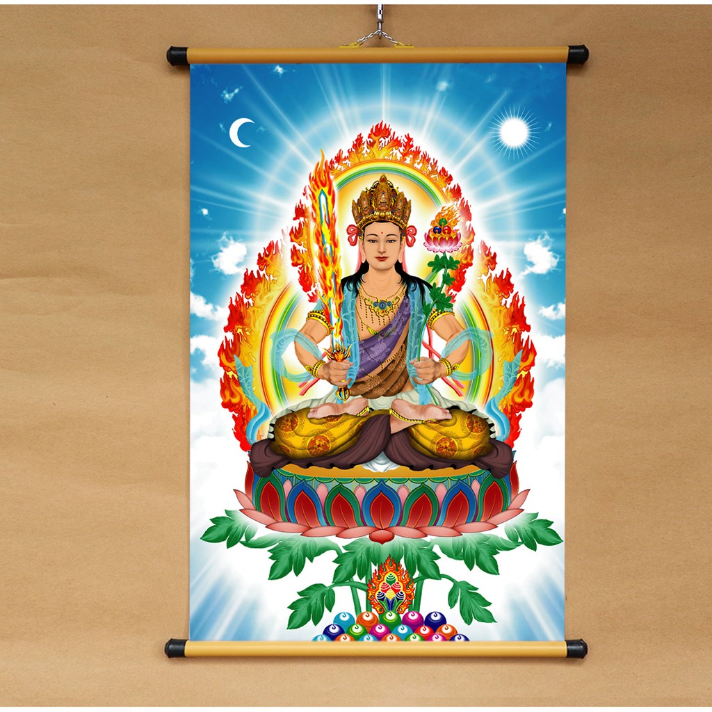 Tranh Phật Hư Không treo tường chất liệu vải phủ bóng cao cấp dày dặn 40x60cm