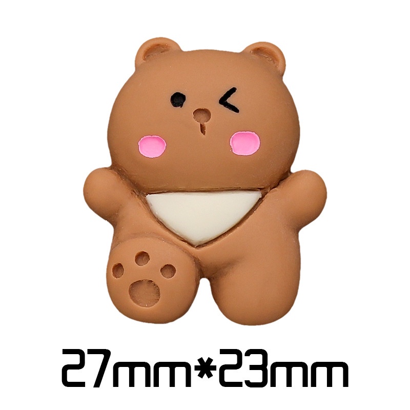 Set 10 Phụ Kiện Trang Trí Điện Thoại/Kẹp Tóc Hình Tai Gấu/Mèo/Thỏ Dễ Thương Xinh Xắn