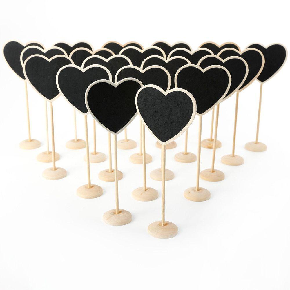 Bảng Đen Mini Bằng Gỗ Hình Trái Tim DIY