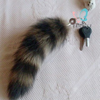 Móc khóa hình đuôi chồn dễ thương
