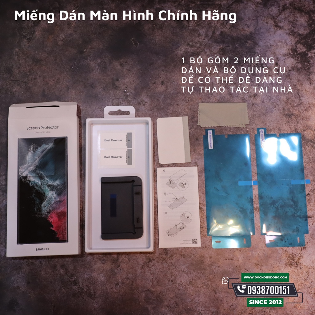 Bộ 2 Miếng Dán Màn Hình Zin Chính Hãng Samsung S22 Plus + Ultra 5G / S23 Plus + Ultra 5G