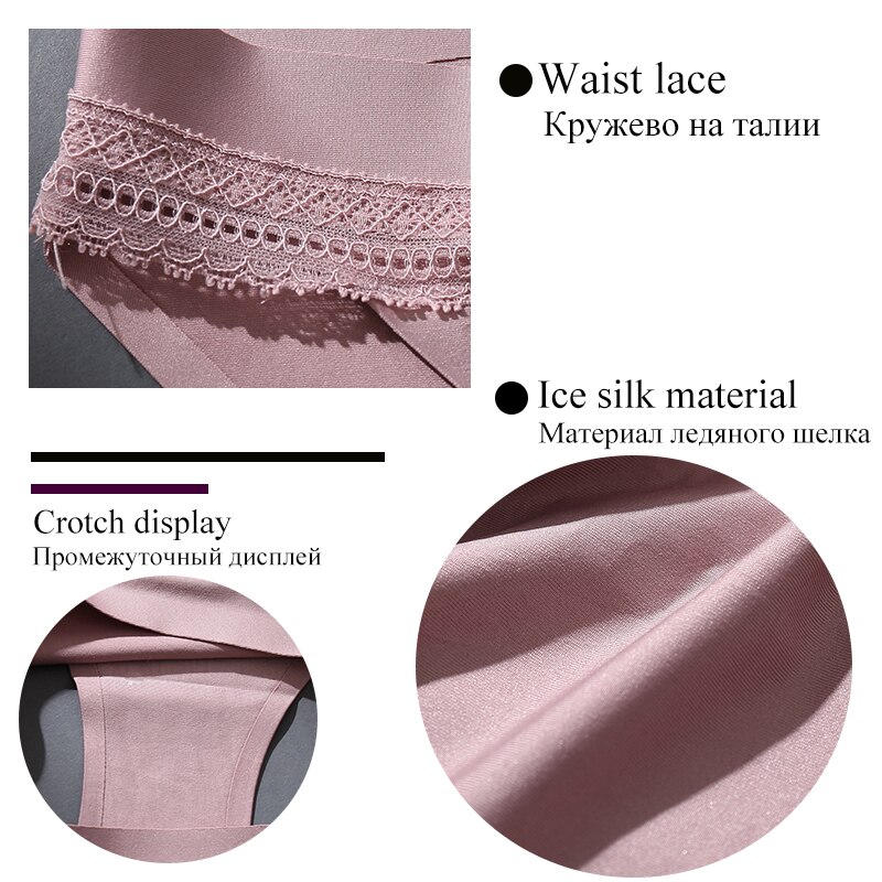 1/ 2 Quần lót FINETOO lưng thấp phối ren thoáng khí dành cho nữ