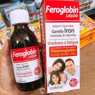 Sắt dạng nước Feroglobin 200ml, hàng Anh