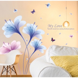 Decal tranh dán hoa cánh mỏng