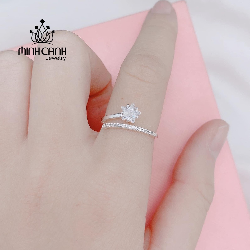 Nhẫn Bạc Nụ Sao Dáng Hở Freesize - Minh Canh Jewelry