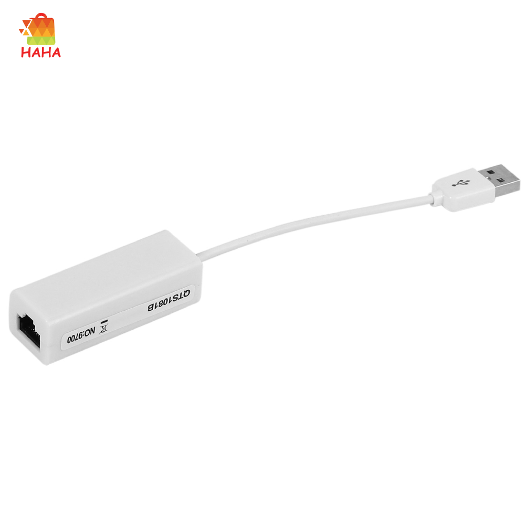 1 Card Mạng Chuyển Đổi Usb 2.0 Sang Rj45 10 / 100mbps Cho Pc Win 7 8 10 Xp