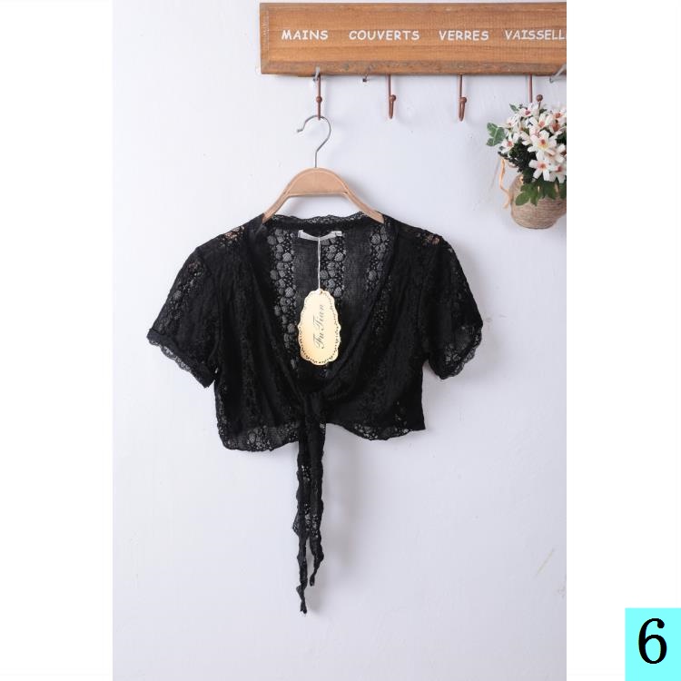 Áo Khoác Cardigan Ngắn Tay Phối Lưới Thời Trang Mùa Hè 2021 Dễ Phối Đồ Cho Nữ