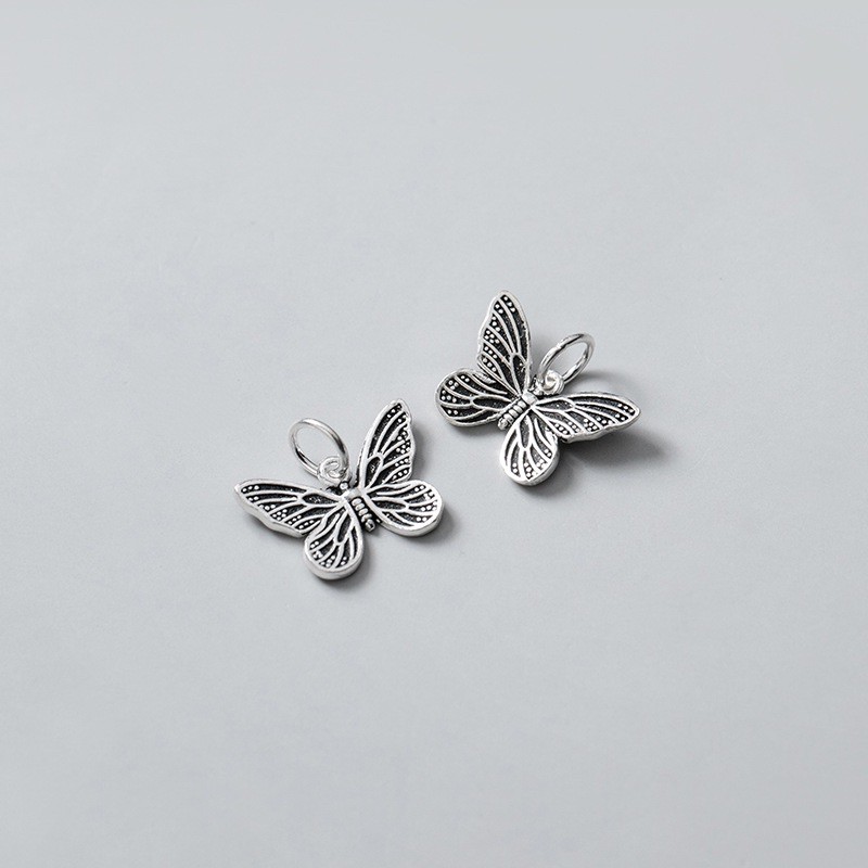 charm bạc butterfly mix đá bạc thái và bạc ta s925
