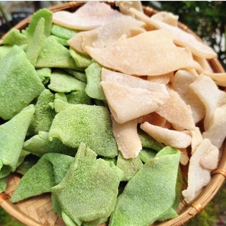 Mứt dừa non miếng mix 2 vị 1kg ( Mứt dừa non lá dứa,  mứt dừa non sữa)