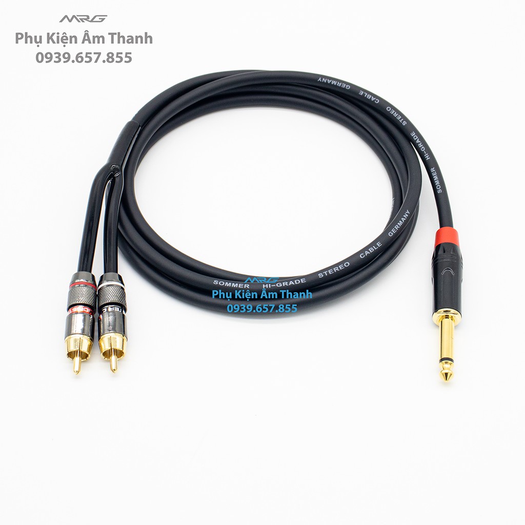 Dây 6Ly Mono Ra 2 AV bông sen, dài 5met-3met-2met-1met MrG.