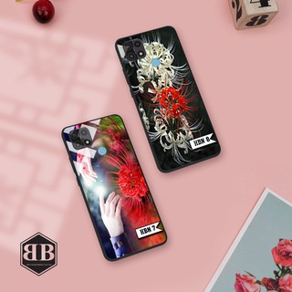 Ốp lưng kính cường lực Oppo A15 hình hoa bỉ ngạn sắc nét
