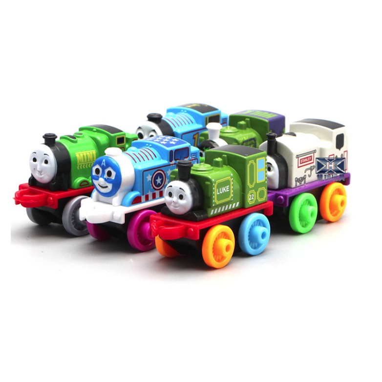 Tàu hỏa Thomas mini bộ 6 chiếc bằng sắt đồ chơi trẻ em