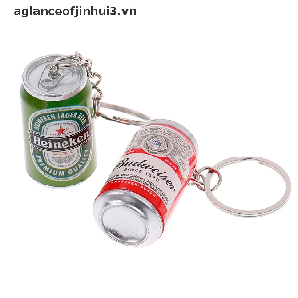 ~ ~ Móc Khóa Hình Lon Bia Nhân Tạo Cá Tính Trang Trí Ba Lô