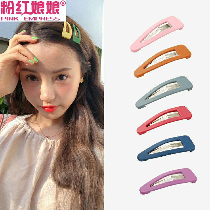 Kẹp tóc hình giọt nước nhám lì nhiều màu 7cm