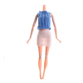 MUL❤ Knitted Handmade Sweater Coat Dress Clothes For Barbie Doll Gifts Gi