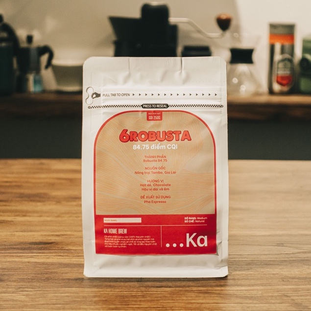 Cà phê nguyên chất FINE ROBUSTA, Cà phê FineRobusta từ Nông trại TamBa Hương Hoa trắng Chocolate Hậu vị dài và êm
