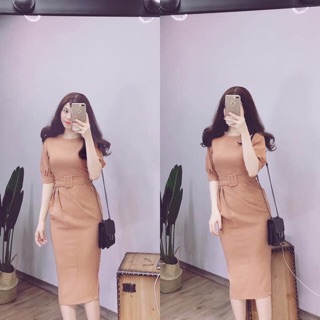 Váy vạt chéo đai Lưng
