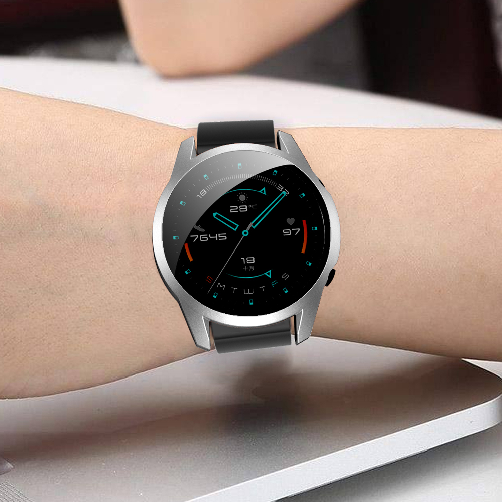Khung bảo vệ màn hình có mặt kính cường lực cho đồng hồ Huawei Gt2 46mm