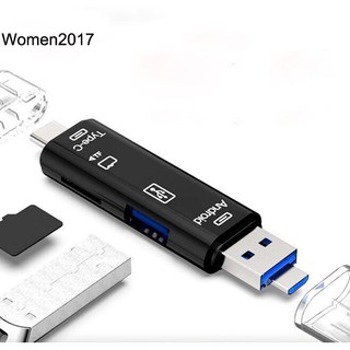 Đầu đọc thẻ nhớ đa năng cổng USB 3.1 Type C sang USB 2.0 micro 5pin TF OTG