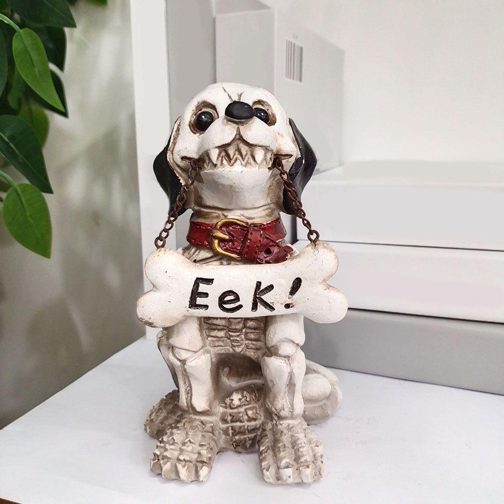 YNATURAL Tượng Xương Chó Đáng Sợ Trang Trí Nội Thất