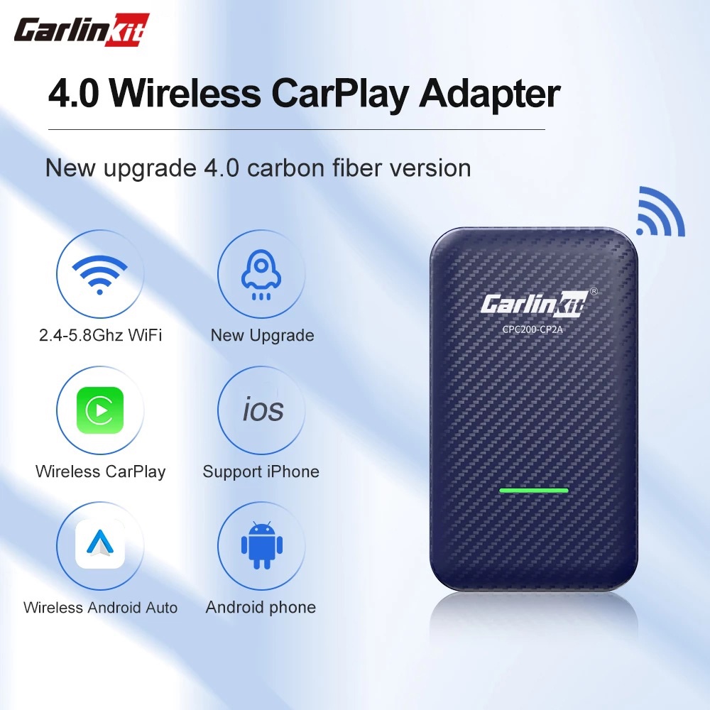 - Carlinkit 4.0-Adapter Android Auto không dây & Carplay không dây cho màn hình nguyên bản. Model CPC200-CP2A