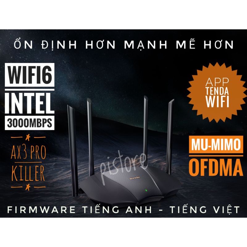 [WIFI6 CAO CẤP] TENDA TX9 PRO 3000MBPS BĂNG TẦN KÉP AX12 INTEL AX3000 BỘ ĐỊNH TUYẾN
