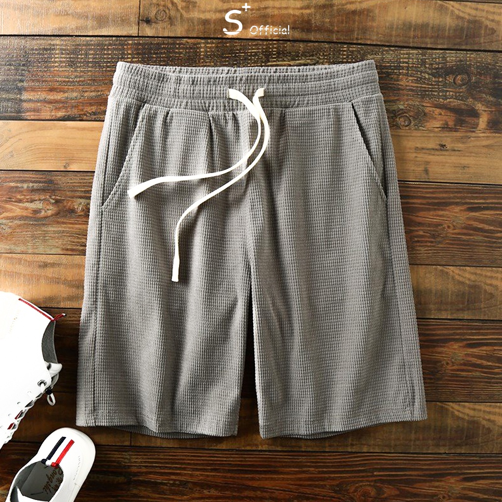 Quần short nam vải tổ ong cao cấp INDOCHI thoáng mát, dày dặn không xù lông