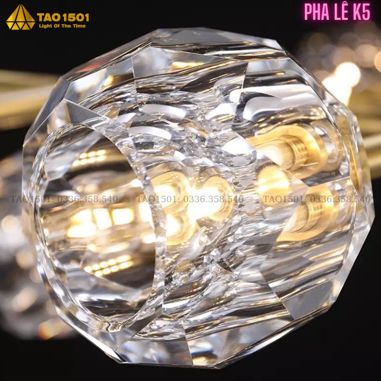 Đèn thả trang trí pha lê phòng khách - bàn ăn - decor phòng (Tặng kèm bóng led)