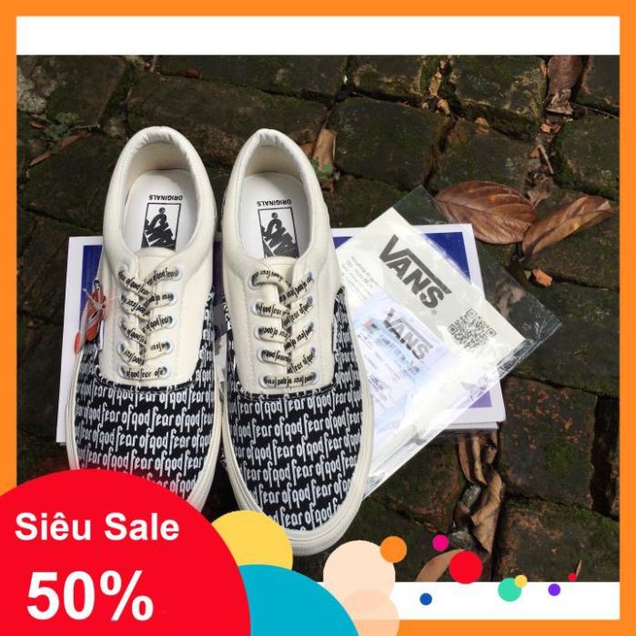 GIÀY 𝐕𝐀𝐍𝐒 FOG FEAR OF GOD LÓT GÓT DA - GIÀY 𝐕𝐀𝐍𝐒 DÂY Chữ hàng đẹp nhất dành cho nam nữ 🐋
