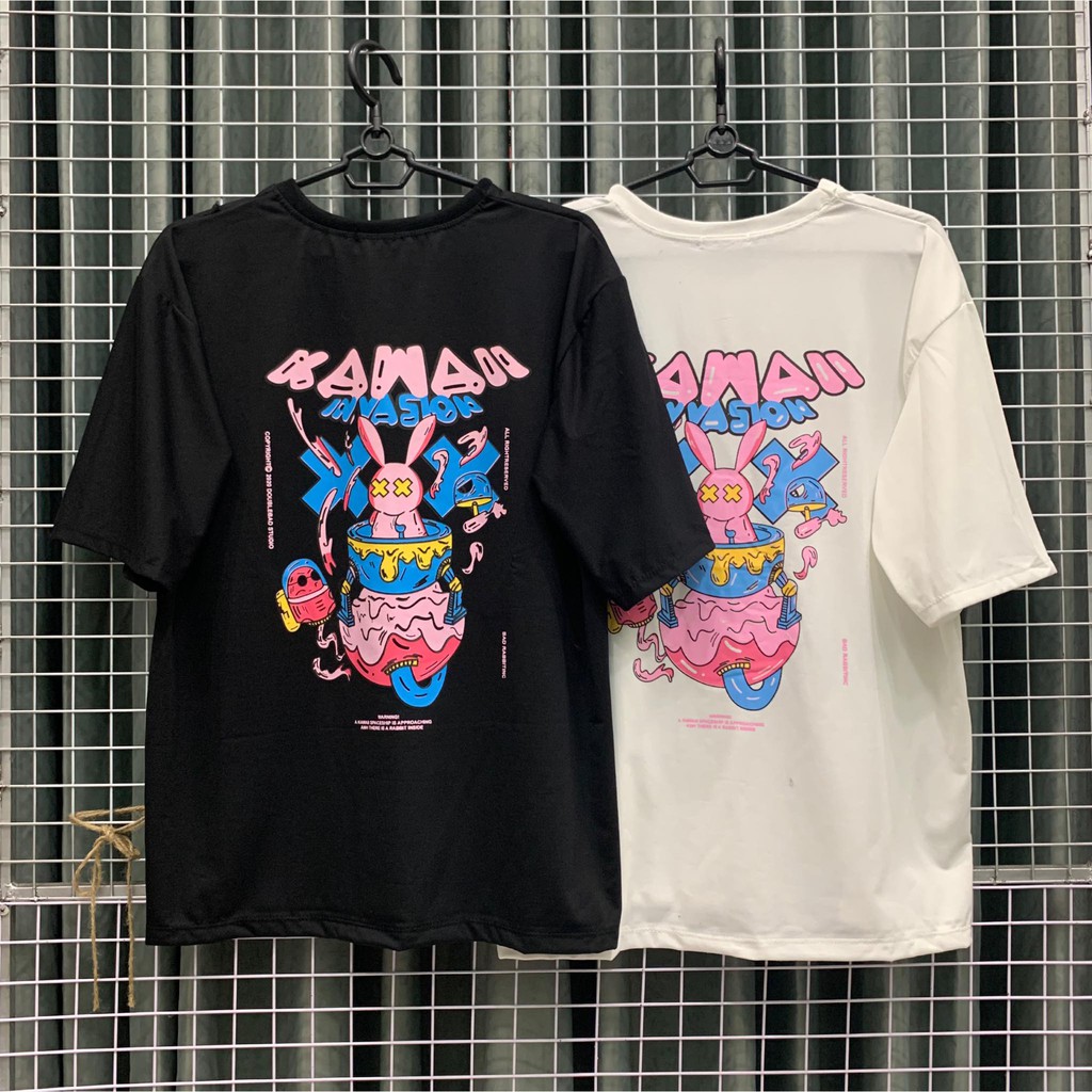 Áo thun tay lở phôm rộng FreeSize mẫu Kawaii Unisex, Có video và hình thật
