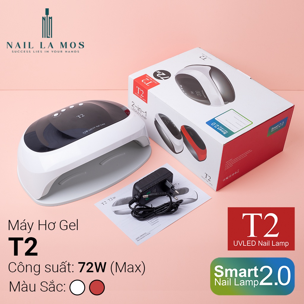 Máy hơ gel T2 72W 2in1 36 bóng đèn led/uv Hàng chính hãng bảo hành 3 tháng