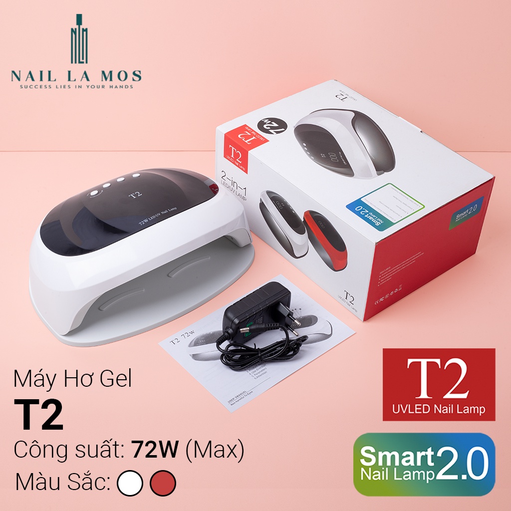 Máy hơ gel T2 72W 2in1 36 bóng đèn led/uv - Hàng chính hãng bảo hành 6 tháng