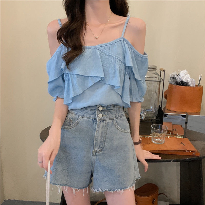 Áo Sơ Mi Ngắn Trễ Vai Mùa Hè Hàng Mới