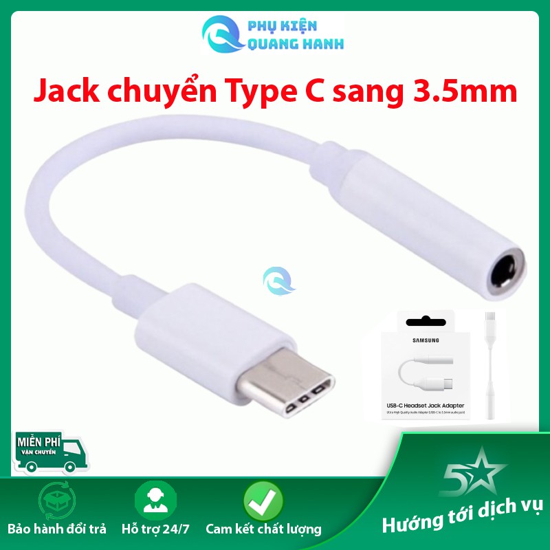 Jack chuyển tai nghe Type- C to 3.5 audio jack xịn chuẩn samsung cho máy có chân type C