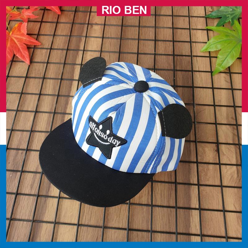Nón vải cho bé, thiết kế có tai dễ thương, bé nhỏ dưới 2 tuổi RBN040