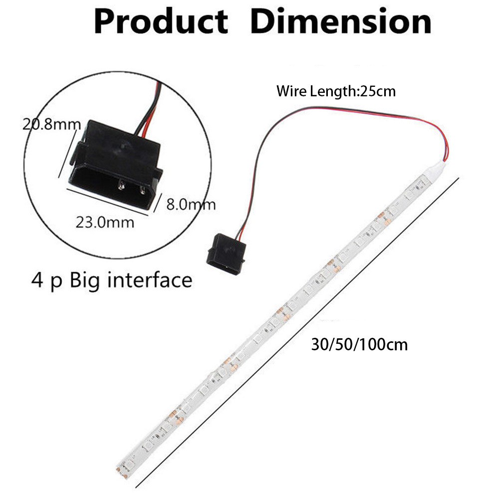 Dây Đèn Led 50cm 30led 100cm 60led 12v 18led 2835 Smd Nhiều Màu