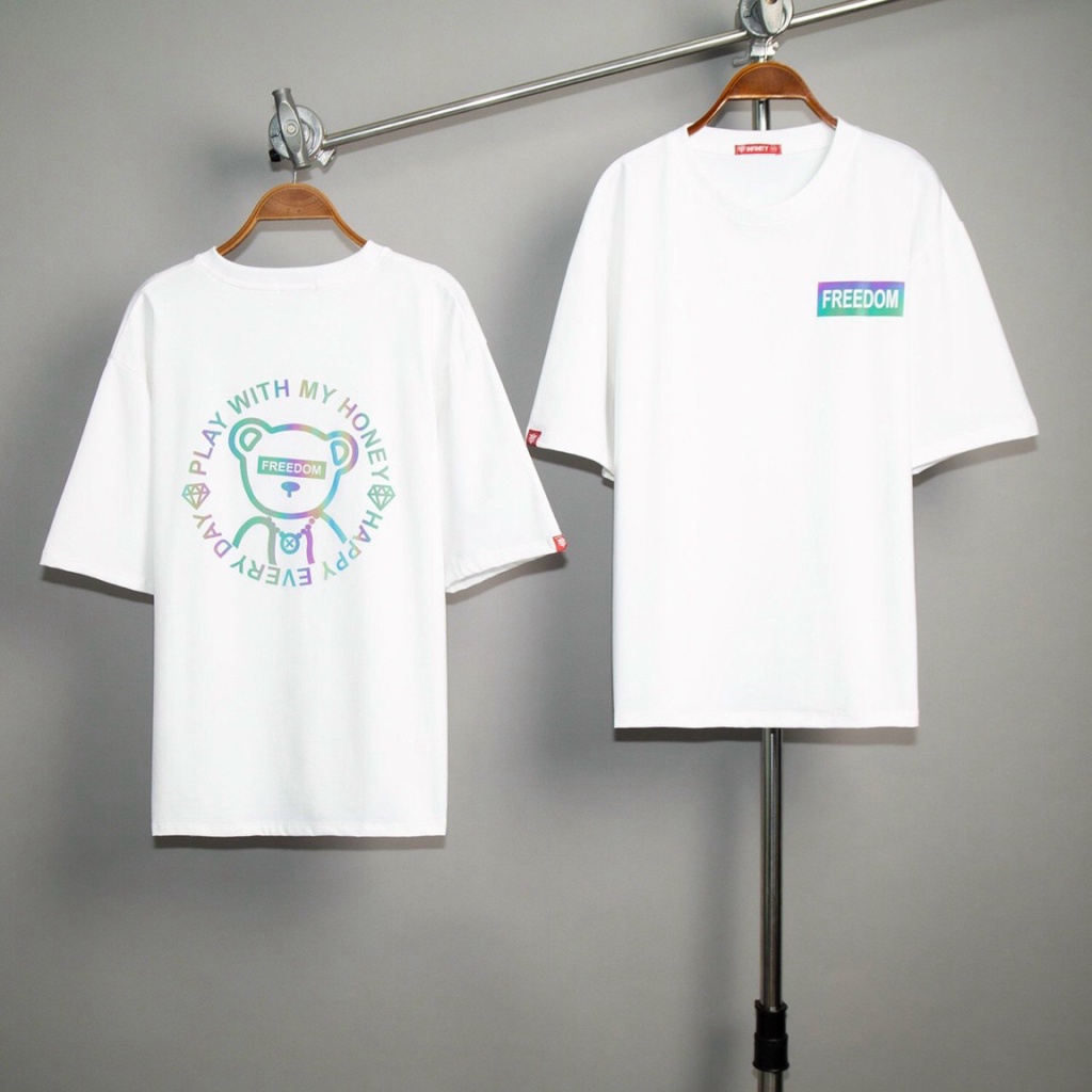 Áo thun phản quang Freedom 7 màu nam nữ Unisex vải cotton xịn dày co dãn hàng cao cấp PQ27