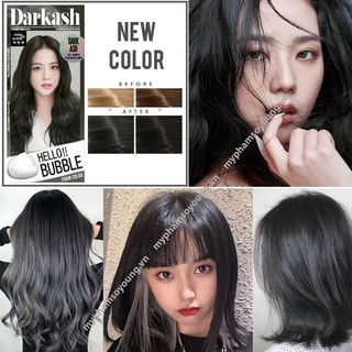 Thuốc Nhuộm Tóc Gội nhuộm Hello Bubble Foam Mise En Scene Màu Đen Khói Dark Ash
