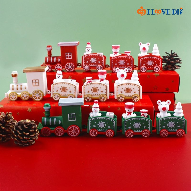 Đồ trang trí Tàu Lửa / 3 Nút Thắt Sáng Tạo Trang Trí Giáng Sinh / Năm Mới