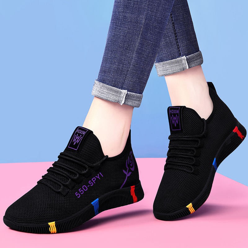 Giày sneaker thể thao nữ thời trang mới nhất buộc dây siêu nhẹ V245