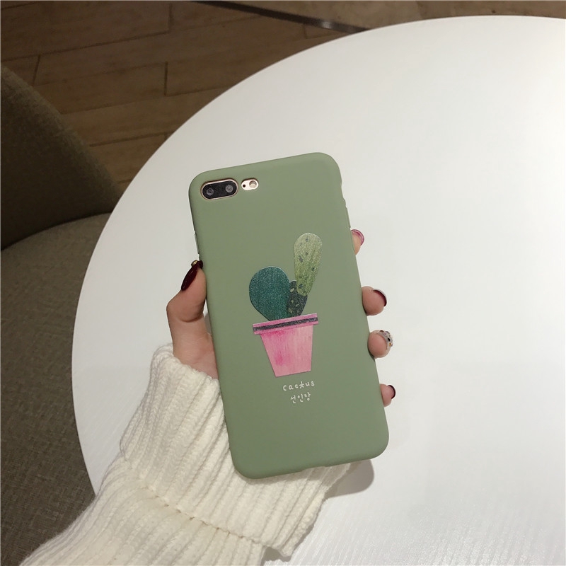 Ốp điện thoại silicone in hình cây xương rồng cho Iphone 6/6s/6+/6s+/7/+/8/+/X/Xr/Xs/Max | BigBuy360 - bigbuy360.vn