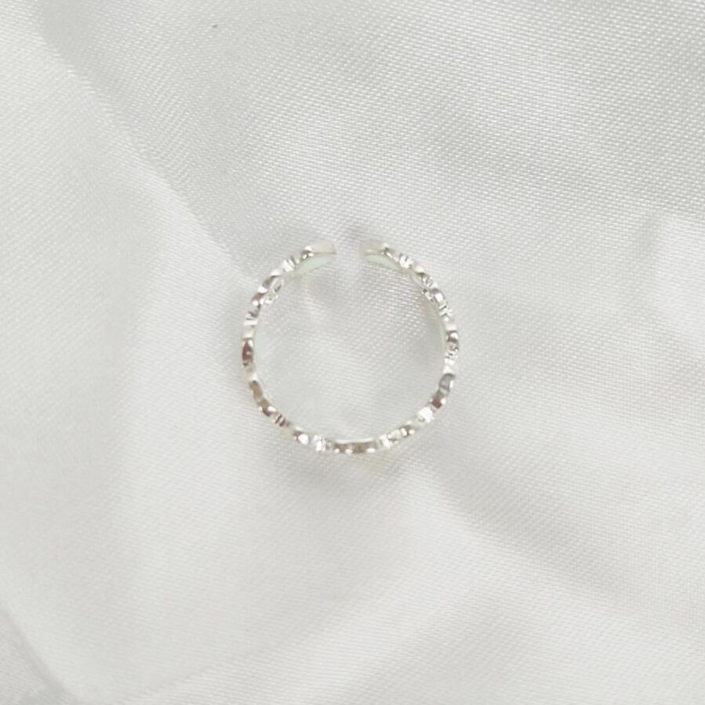 Nhẫn hở mạ bạc màu sắc phản quang độc đáo thời trang cho nữ