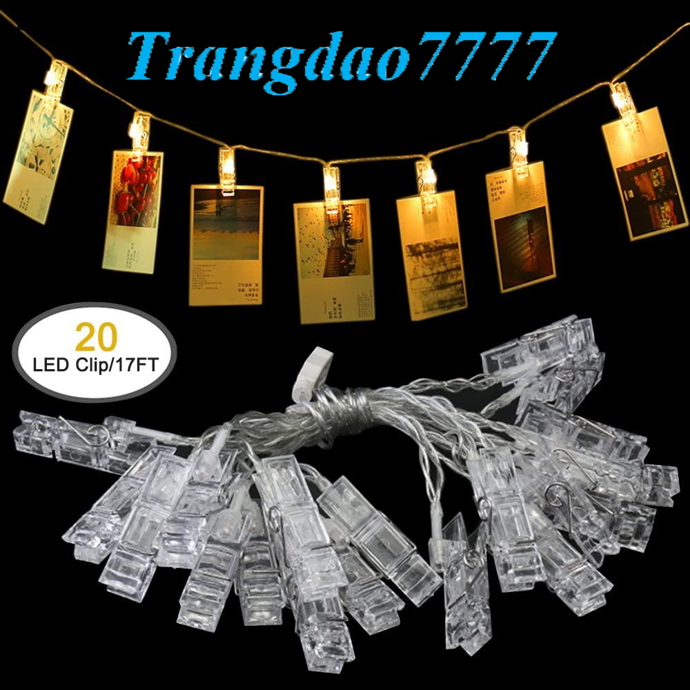 Dây Đèn Kẹp Ảnh 3M 20 Kẹp Đèn Led Phát Sáng Treo Ảnh Nghệ Thuật Kỷ Yếu Siêu Xinh Giá Rẻ