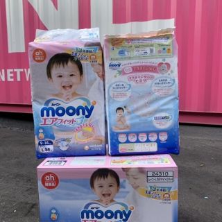 Bỉm dán/quần Moony nội địa các size Nb96/S88/M68/M64/L58/L50/XL44