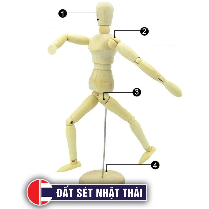 Khung xương gỗ có khớp làm búp bê BJD, Phim Stopmotion, Tượng Chuyễn Động