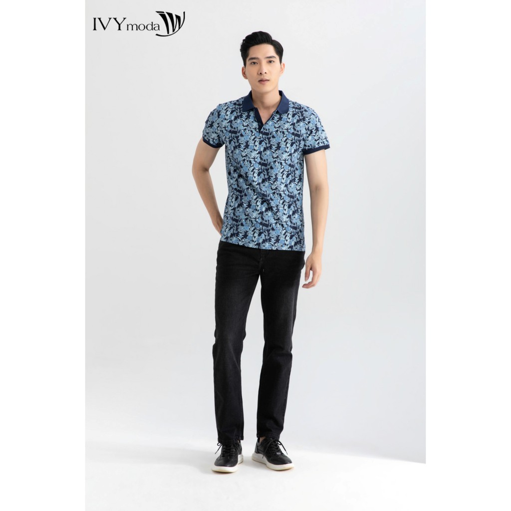 Quần jeans nam đen Slim fit IVY moda MS 25E2608